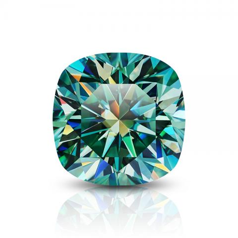 GIGAJEWE Moissanite Handmade Cushion Cyan Color VVS1 Premium Gems Loose Diamond Test Passed Gemstone For Jewelry Making