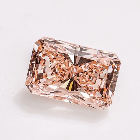 GIGAJEWE Radiant Cut 8.24 X 5.44 X 4.39mm 1.683ct VVS2 Loose Diamond CVD Pink color polished Diamonds lab grown Diamonds