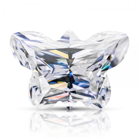 GIGAJEWE Best Manual cut 1-2.0ct white D color Butterfy Cut Moissanite Loose VVS1 by Excellent Cut For Jewelry Making