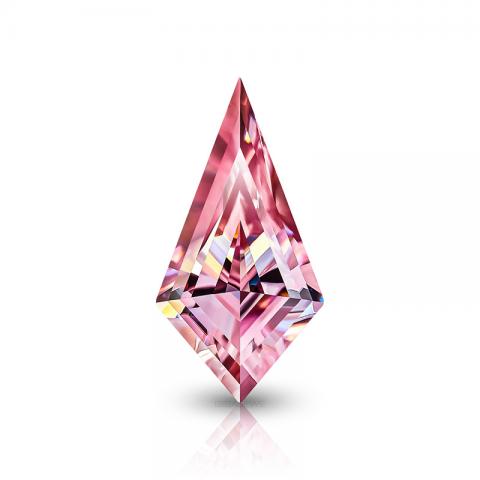 GIGAJEWE Sakura Pink Moissanite Manual cut Kite shape Gemstone Loose Brilliant Stone By Excellent Cut For Jewelry Making