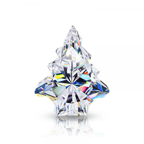GIGAJEWE White D Color Best Hand cutting Tree Cut Moissanite Stone Loose Synthetic Diamond with Certificate